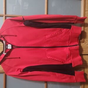 Nike Therma Fit Women's Vibrant Red and Black Zip Up Hoodie